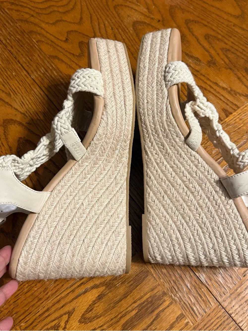 Torrid Macrame Cream Braided Espadrille Wedge Sandals Sz 11 WW